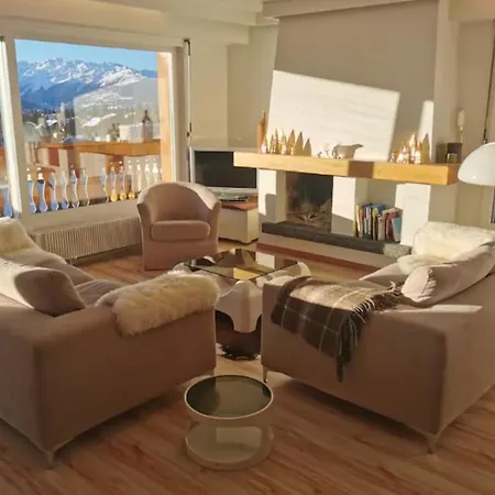 Magnifique Avec Piscine, Balcon Et Vue * Crans-Montana