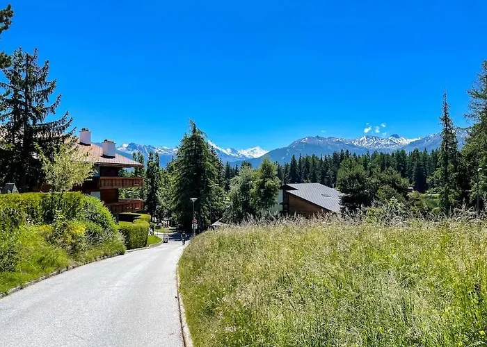 Magnifique Avec Piscine, Balcon Et Vue Lejlighed Crans-Montana